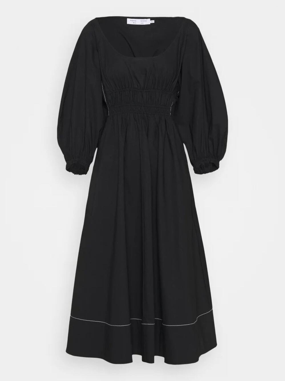 Proenza Schouler White Label Day Dress in Black Midi Size 10